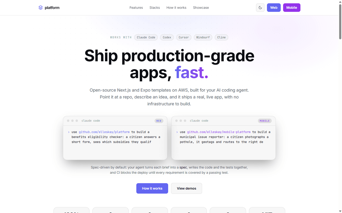 Platform, live site preview