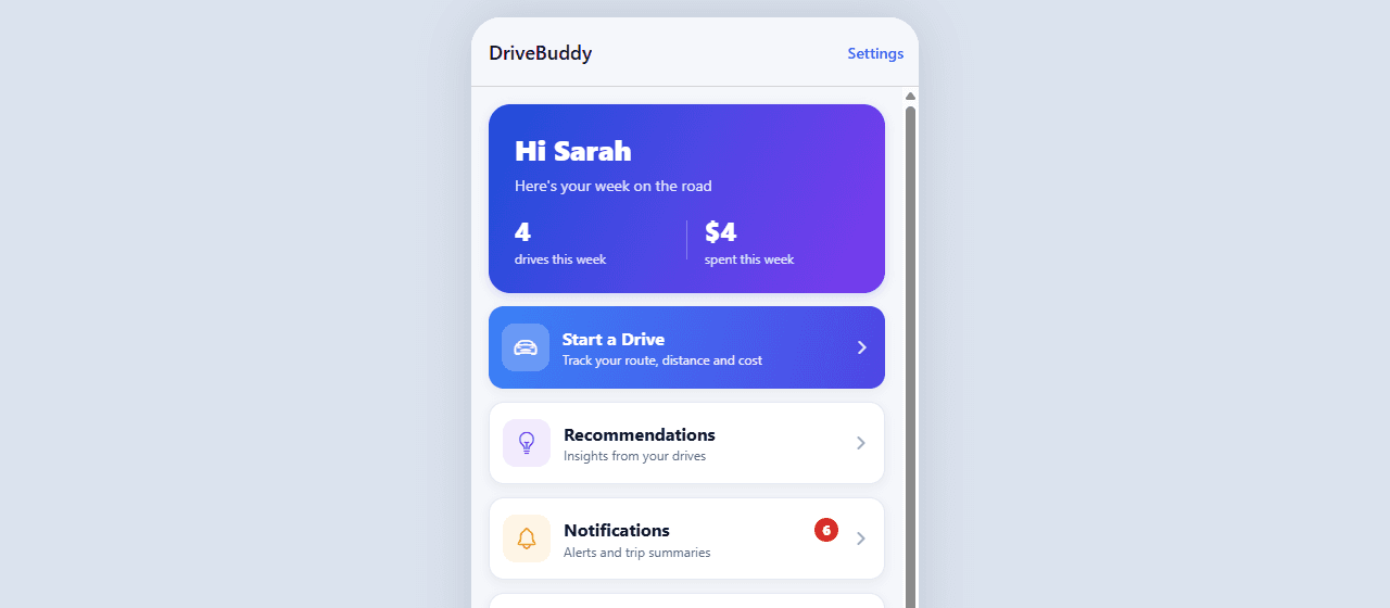 DriveBuddy preview