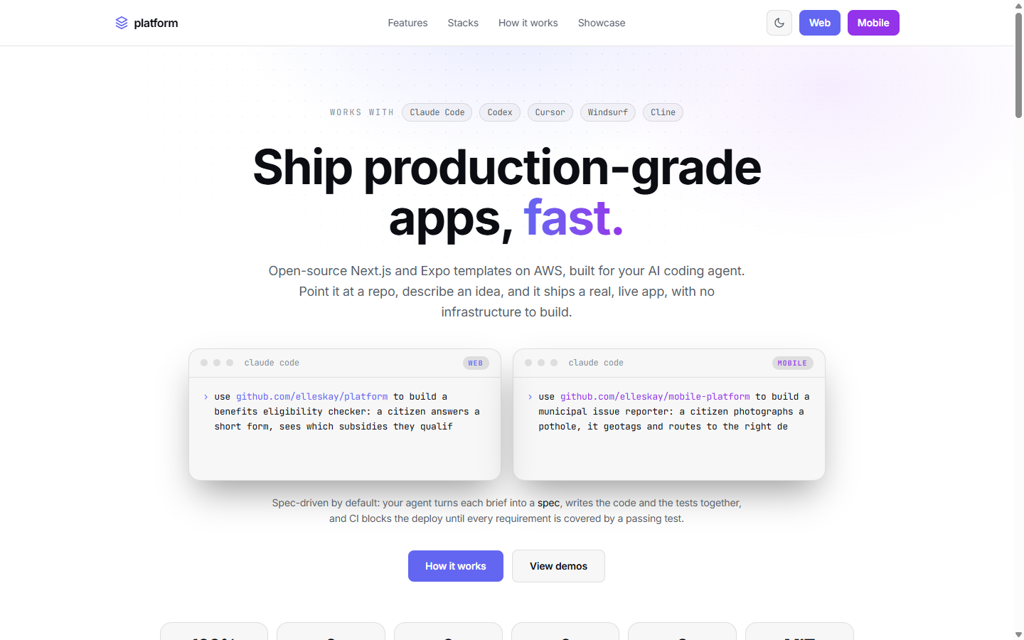 Platform — live site preview